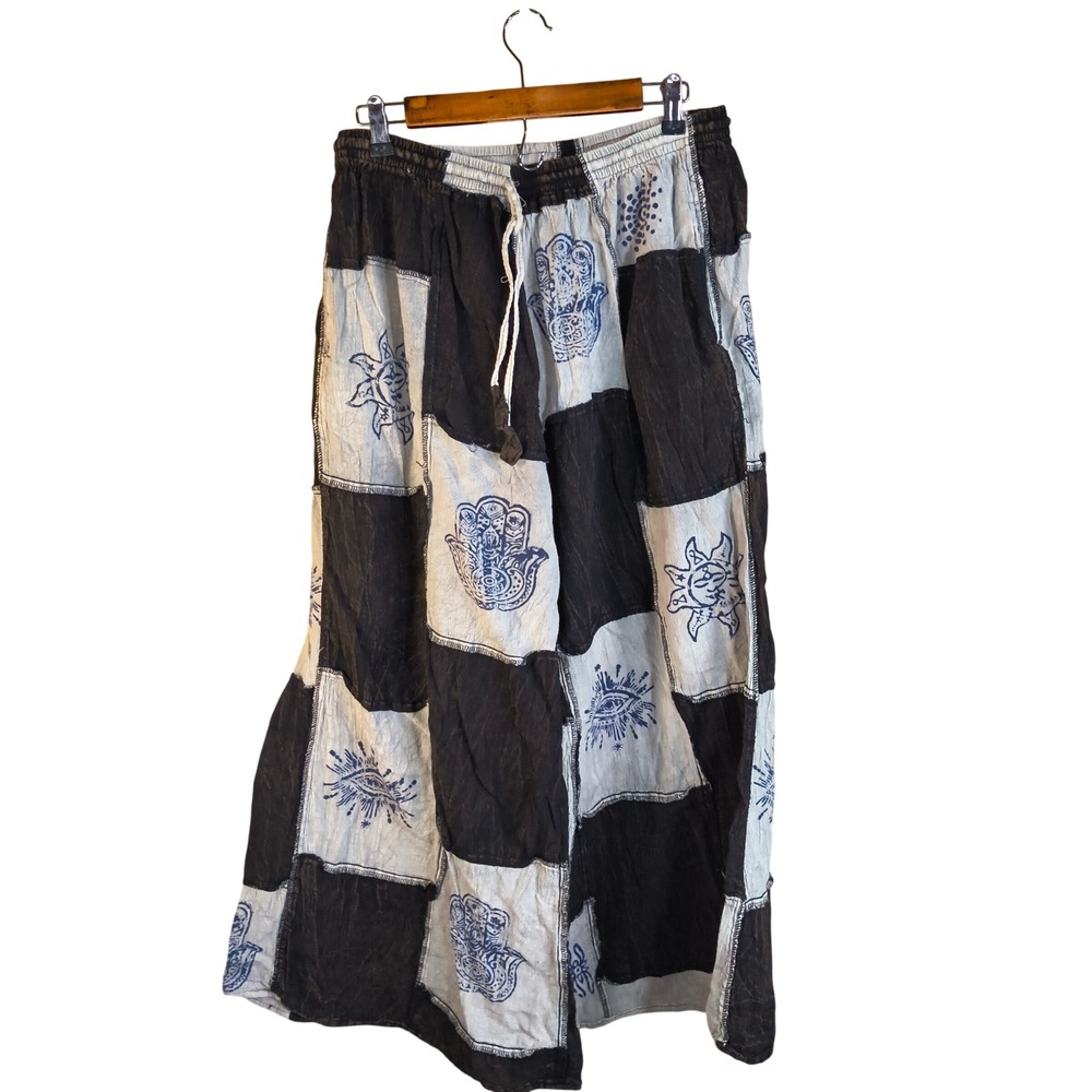 Boho Patchwork Cotton Pants Womens Plus Size Hams… - image 1